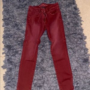 American Eagle maroon jeans